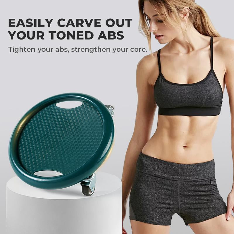 LEXI PRO Silent 4-Wheel Ab Roller for Defined Abs - Home Fitness Equipment with Universal Wheels for Men & Women - Build Strength & Core Muscles