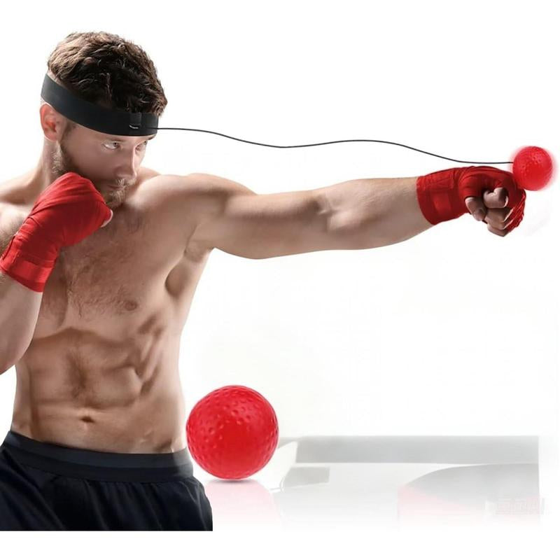 Boxing Reflex Ball Set with Adjustable Headband for Punching Practice, Interactive Boxing Ball, Improve Reaction Response ,Men Gifts Boxing Gear, Exercise Equipment